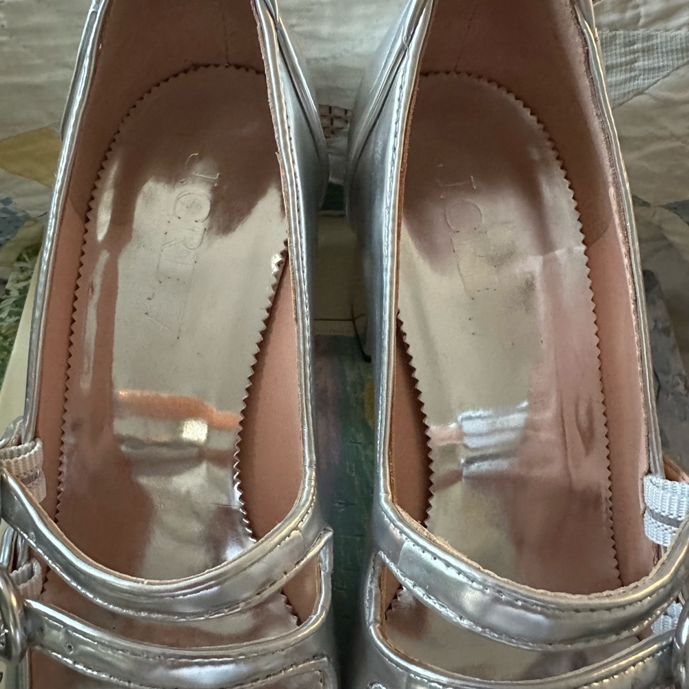Maisie double strap heels in Metallic leather size 6 1/2 - Picture 7 of 7